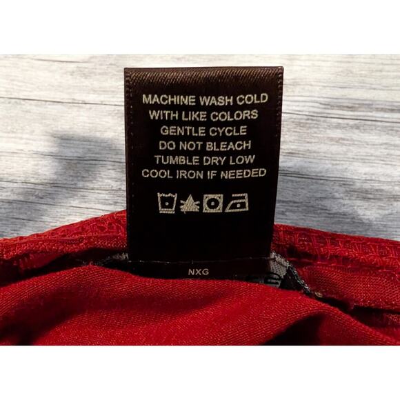 New $69 Multiples Missy Americana PLus Size XL 2 Pc Brick Rusty Red Layered Tops - Picture 4 of 12